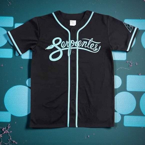 Diamondbacks Other - 2024 Arizona Diamondbacks Serpientes Teal Script Jersey XL Unisex SGA Black/Teal